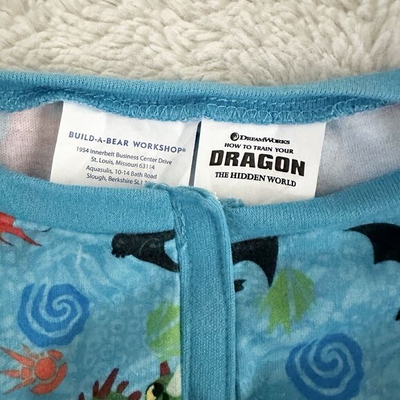 Build A Bear Workshop HTTYD How To Train Your Dragon Sleeper Outfit Toothless - Picture 2 of 5